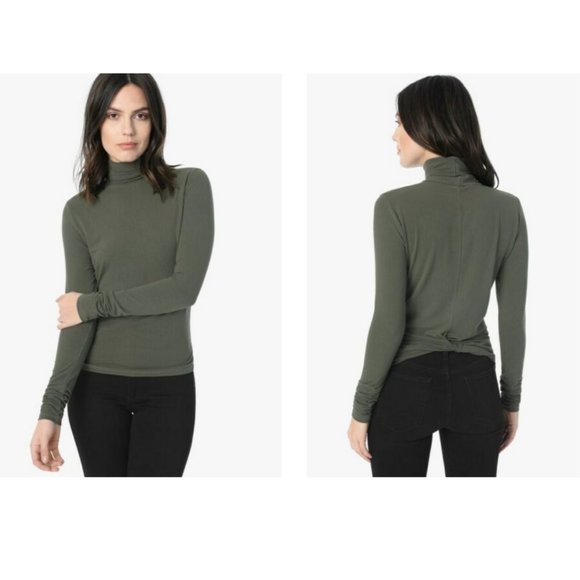 Joe’s Jeans Harriette Turtleneck in Forest Floor - Picture 3 of 6